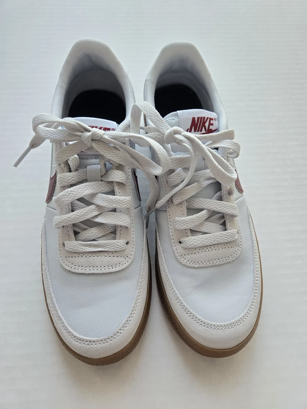 Nike Killshot 2 White Sneakers with Dark Red Swish - Big Kids Size 6 NEW